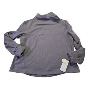 Apana Crossover Mock Neck Pullover Sweater Women SZ XL Washed Grey Venus Sky NWT